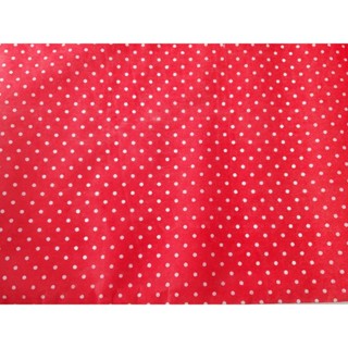 TNT Estampado Mewi Poá Fundo Vermelho Bolinhas Brancas 1 m x 1,40 m de largura - 1002 em Oferta na Shopee