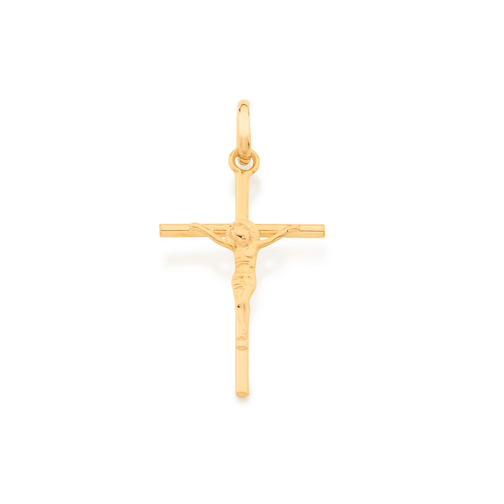 Pingente Formato Cruz Com Cristo Rommanel 540027 Vb