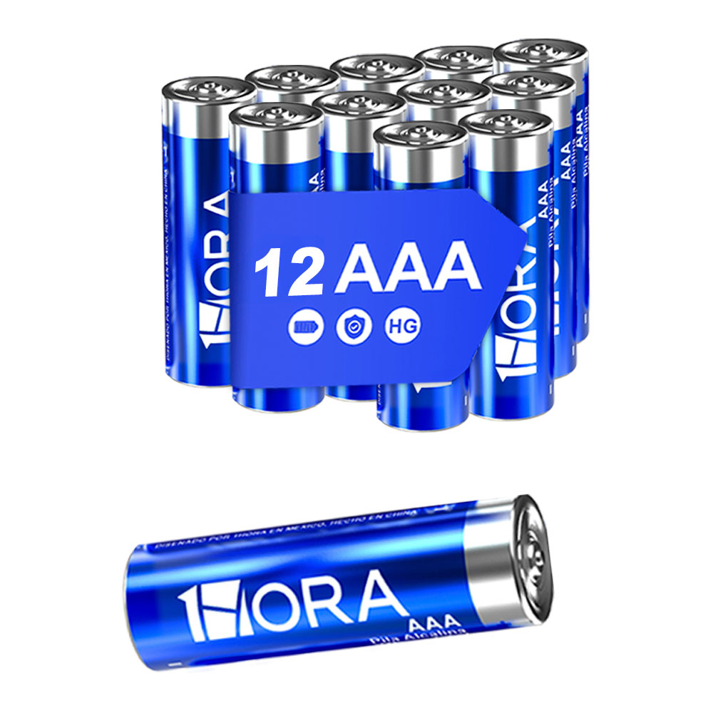 KIT 12x Pilha Alcalina AAA 1Hora, 1.5V Alto Desempenho - Home Appliances