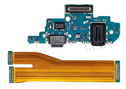 Placa De Carga Conector + Cabo Flex Galaxy A52 A525 Pronta Entrega