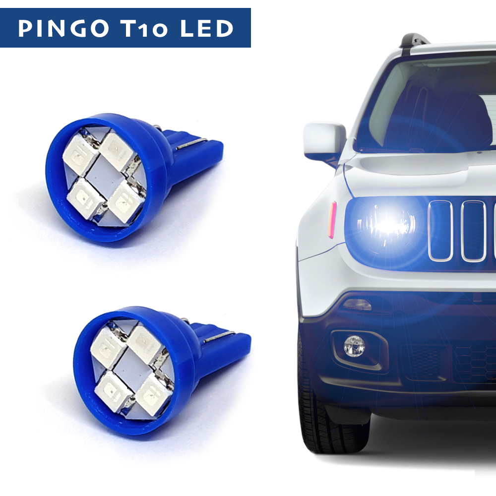 Par Lâmpadas T10 Pingo Led Azul Lanterna Farolete Meia Luz Volkswagen Spacefox 2010 2011 2012 2013