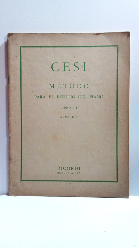 Livro De Partituras - Cesi - Metodo Para El Estudio Del Piano - Libro 3 - Arpegios - Ricordi Buenos Aires - St24