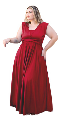 Vestido Plus Size Longo Multiforma Multiuso Festa Baile Casamento Madrinha