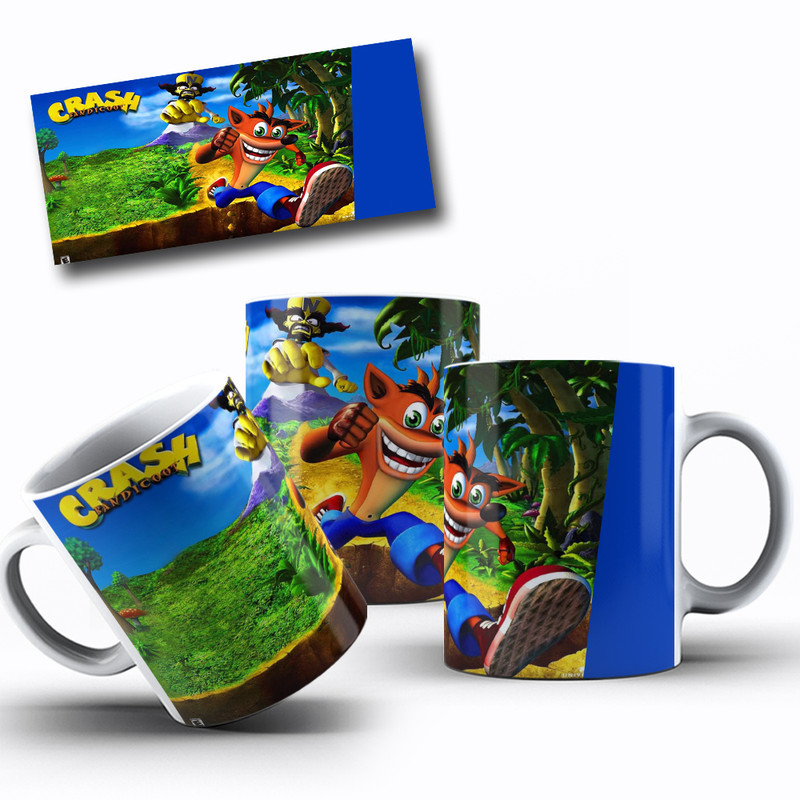 Caneca Game jogo Crash playstation estampa presente 1