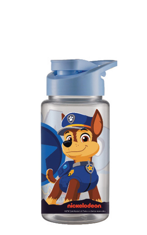 Garrafa Squeeze Infantil 500ml Patrulha Canina Modelo Chase Personagem Bebida Refeição Escolinha