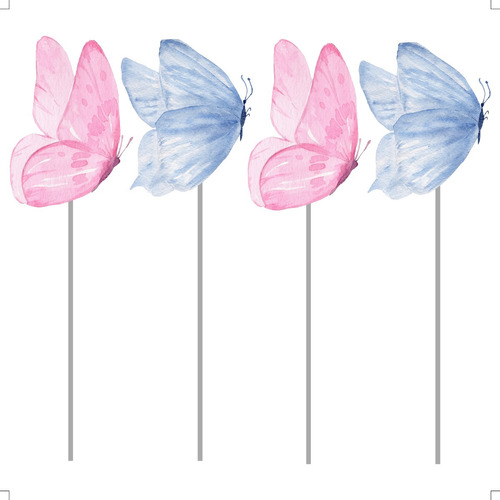 Kit 50 Toppers Para Doce Decorada Borboleta Aquarela em Oferta na Shopee