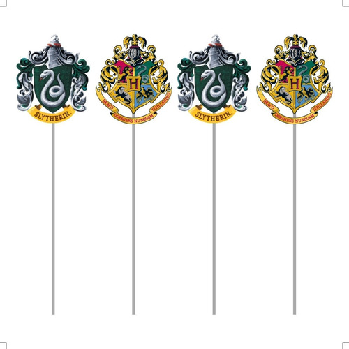 Kit 50 Toppers Para Doce Decorada Sonserina Harry Potter