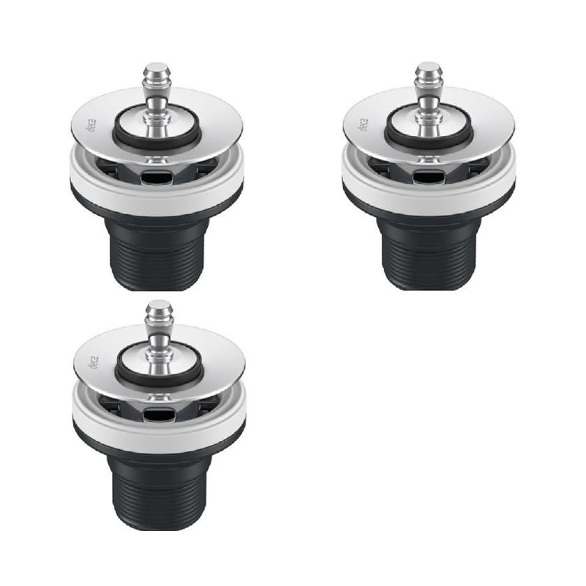 Kit3pcs-Valvula Escoamento Lavatorio Cuba E Bide 1602.c Deca