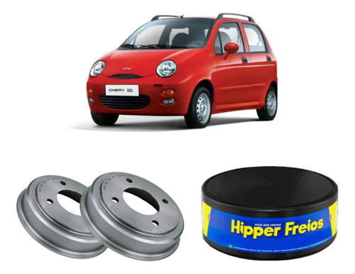 Par De Tambor Freio Chery Qq 1.1 2011/.. Tras em Oferta na Shopee