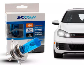 Par De Lâmpada Super Branca H4 8500k 12v 60/55w Shocklight em Oferta na Shopee