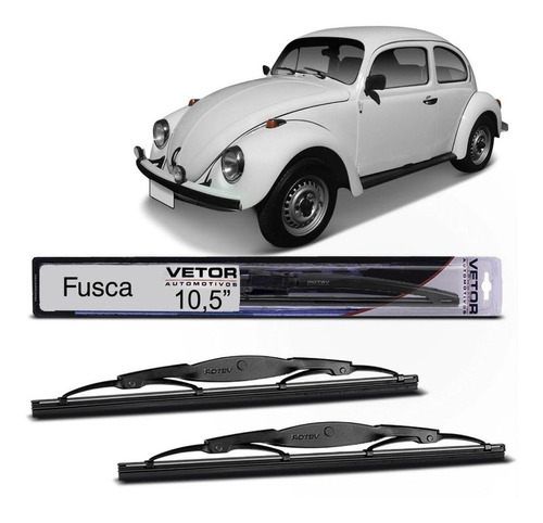 Par Palheta Limpador Parabrisa 10,5 Polegas Fusca 53 A 96