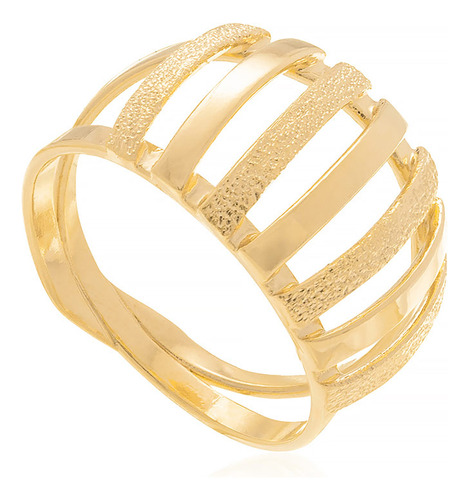 Anel Formado Por Filetes Lisos E Trabalhados 511044 511044 em Oferta na Shopee