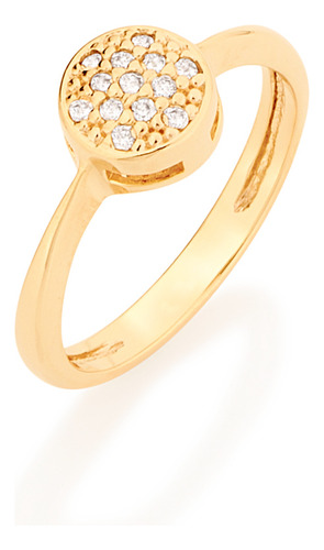 Anel Liso Tendo Parte Superior Redonda Com 1 511384 511384 em Oferta na Shopee