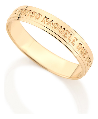 Anel Liso Com Trecho Bíblico   Tudo Posso N 511476 511476 em Oferta na Shopee