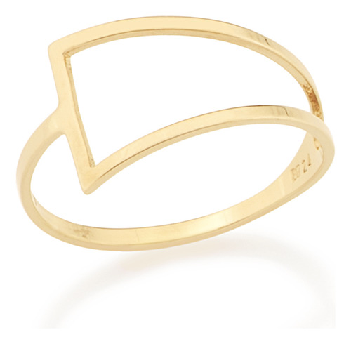 Anel Aro Fino Tendo Parte Superior Larga E V 512341 512341 em Oferta na Shopee