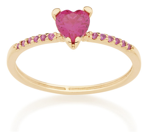 Anel Solitário De Coração Cravejado Por 1 512728 512728 em Oferta na Shopee