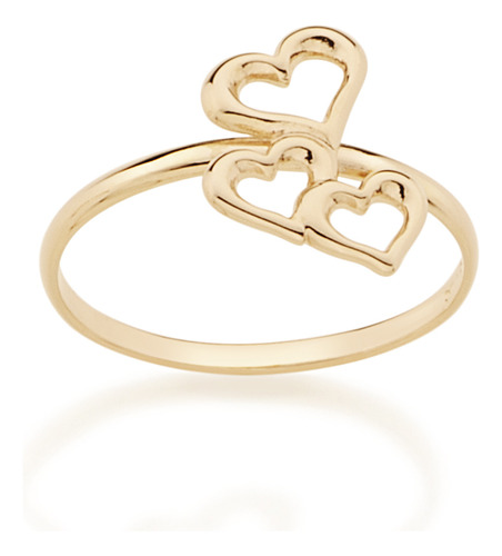 Anel Skinny Ring Formado Por 3 Corações Va 512736 512736 em Oferta na Shopee