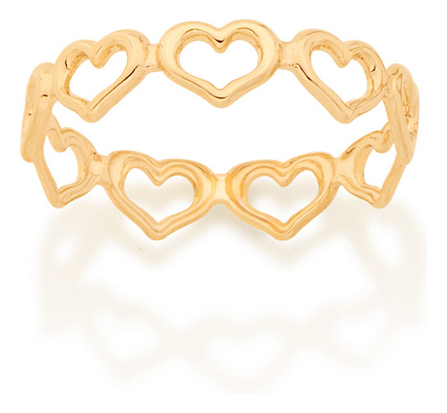 Anel Formado Por Aro No Formato De Coraçõe 512867 512867 em Oferta na Shopee
