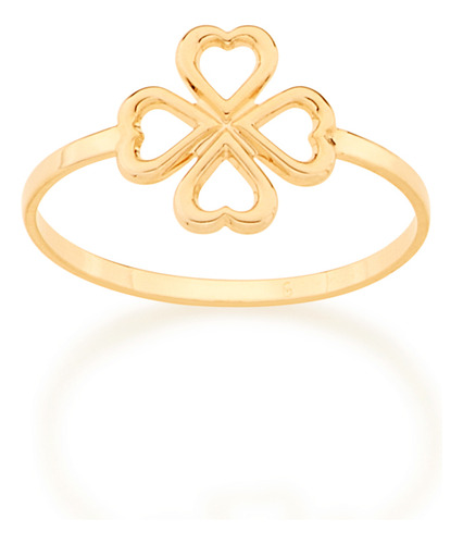 Anel Skinny Ring Com Trevo De Quatro Folhas 512875 512875 em Oferta na Shopee