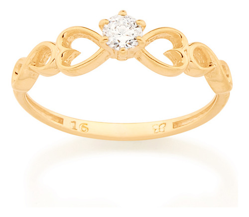 Anel Solitário Composto Por 1 Zircônia De 512889 512889 em Oferta na Shopee