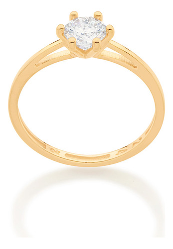 Anel Solitário Composto Por 1 Zircônia De 512951 512951 em Oferta na Shopee