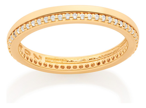 Aliança Cravejada Por 48 Zircônias De 1,0 512999 512999 em Oferta na Shopee