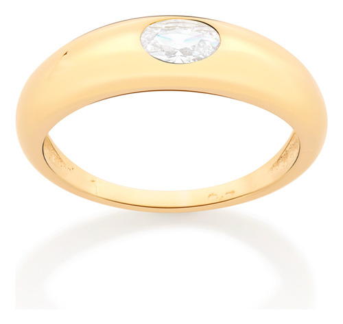 Anel Solitário Composto Por 1 Zircônia Ova 513019 513019 em Oferta na Shopee