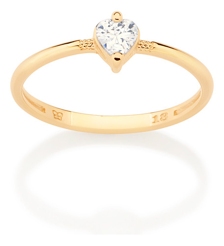 Anel Solitário Composto Por 1 Zircônia For 513029 513029 em Oferta na Shopee