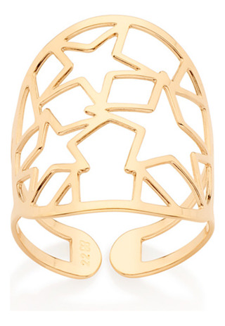 Anel Ajustável Formato De Estrelas Vazadas. 513229 513229 em Oferta na Shopee