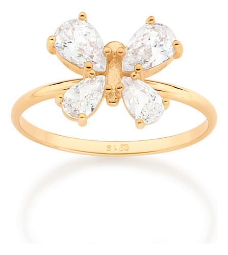 Anel Composto Por Borboleta Cravejada Por 2 513273 513273 em Oferta na Shopee