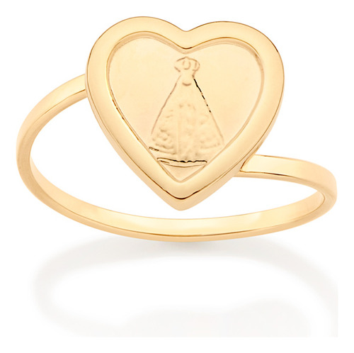 Anel Skinny Coração Com Nossa Senhora Apar 513307 513307 em Oferta na Shopee
