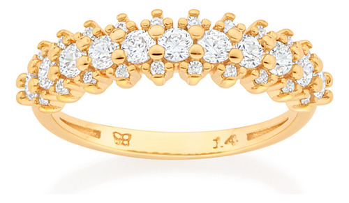 Meia Aliança Cravejada Por 11 Zircônias De 513320 513320 em Oferta na Shopee