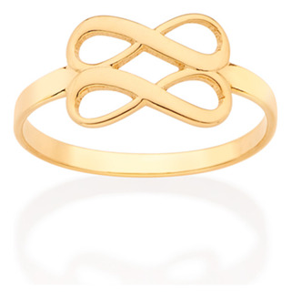 Anel Skinny Formado Por Duplo Infinito. 513348 513348 em Oferta na Shopee