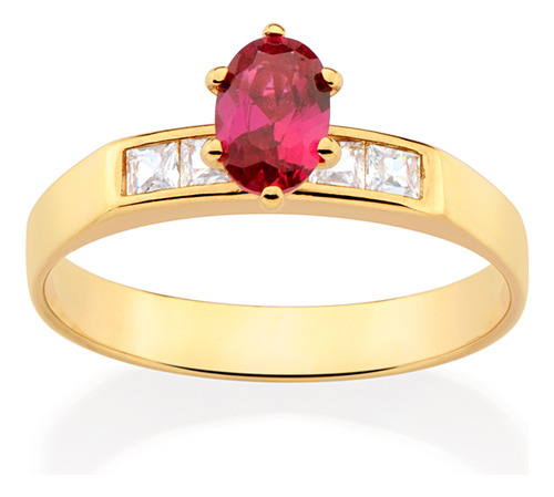 Anel Solitário Composto Por 4 Zircônias Ca 513412 513412