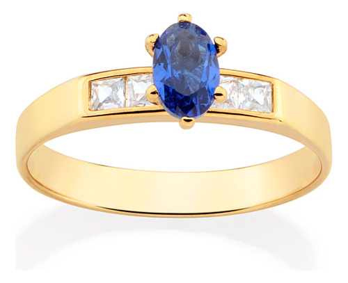 Anel Solitário Composto Por 4 Zircônias Ca 513413 513413 em Oferta na Shopee