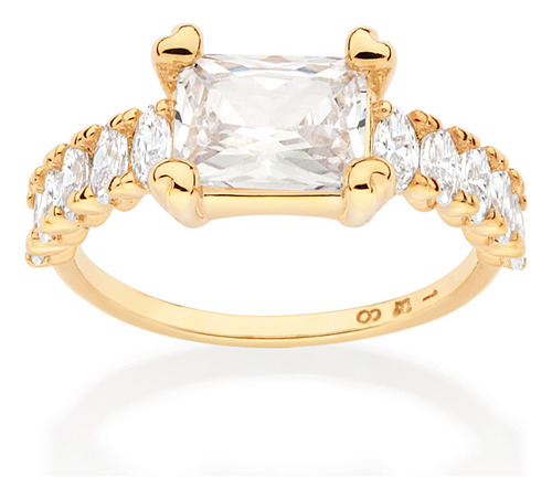 Anel Solitário Composto Por 10 Zircônias N 513419 513419 em Oferta na Shopee