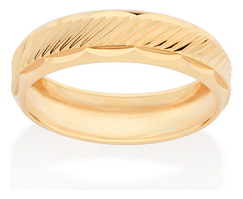 Aliança Abaulada De 5 Mm Trabalhada Com Ris 513433 513433