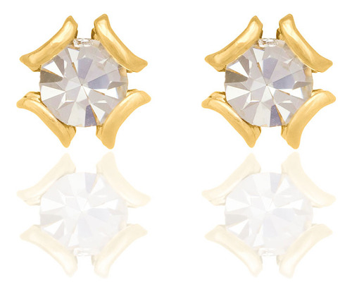 Brinco Formato Cálice Com Cristal. Med 0,5 520765 520765 em Oferta na Shopee