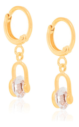 Brinco Argola Com Cristal Redondo Pendurado. 523033 523033 em Oferta na Shopee