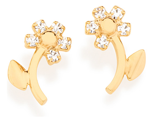 Brinco Infantil Formato Flor Com Pétalas De 523241 523241 em Oferta na Shopee