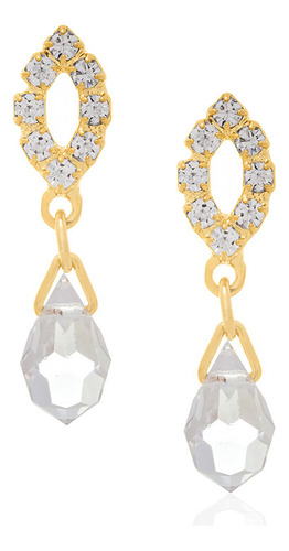 Brinco Base Navete Com 16 Cristais E 2 Gotas 523359 523359 em Oferta na Shopee