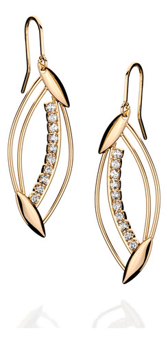 Brinco Formato Navete Com 22 Cristais (par) 523526 523526 em Oferta na Shopee