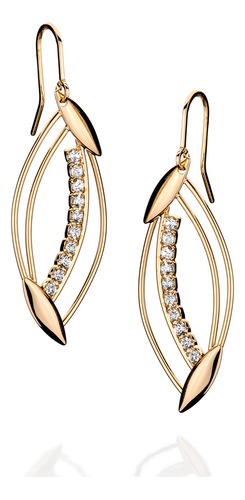 Brinco Formato Navete Com 22 Cristais (par) 523526 523526 em Oferta na Shopee