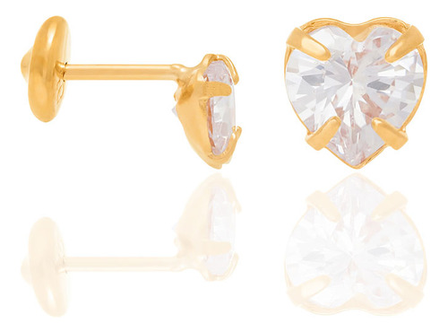 Brinco Infantil  Solitário De Zircônia 5mm 524225 524225 em Oferta na Shopee