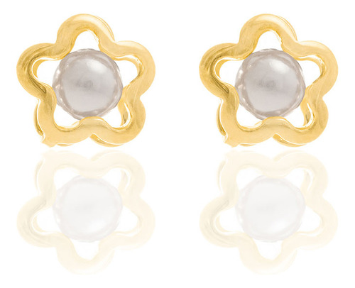 Brinco Infantil Formato Flor Vazada Com Pér 524524 524524 em Oferta na Shopee