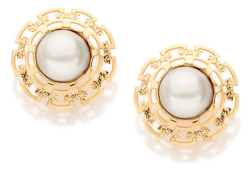 Brinco Redondo Com Detalhes Vazados Sendo Li 524666 524666