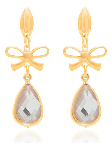 Brinco Formado Por Laços Com Cristais Em Fo 524714 524714 em Oferta na Shopee