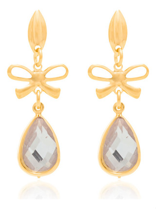 Brinco Formado Por Laços Com Cristais Em Fo 524714 524714 em Oferta na Shopee