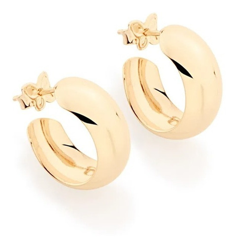 Brinco Meia Argola Larga Lisa Rommanel 523819 523819 em Oferta na Shopee