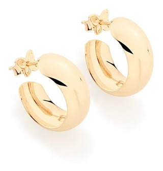 Brinco Meia Argola Larga Lisa Rommanel 523819 523819 em Oferta na Shopee